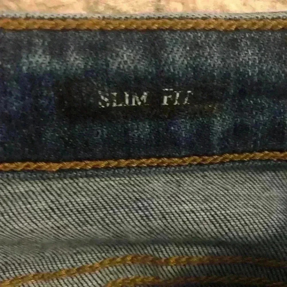 Judy Blue Womens 15/32 (Actual 38x29.5) Slim Fit Destroyed Blue Jeans Bootcut - Picture 4 of 6